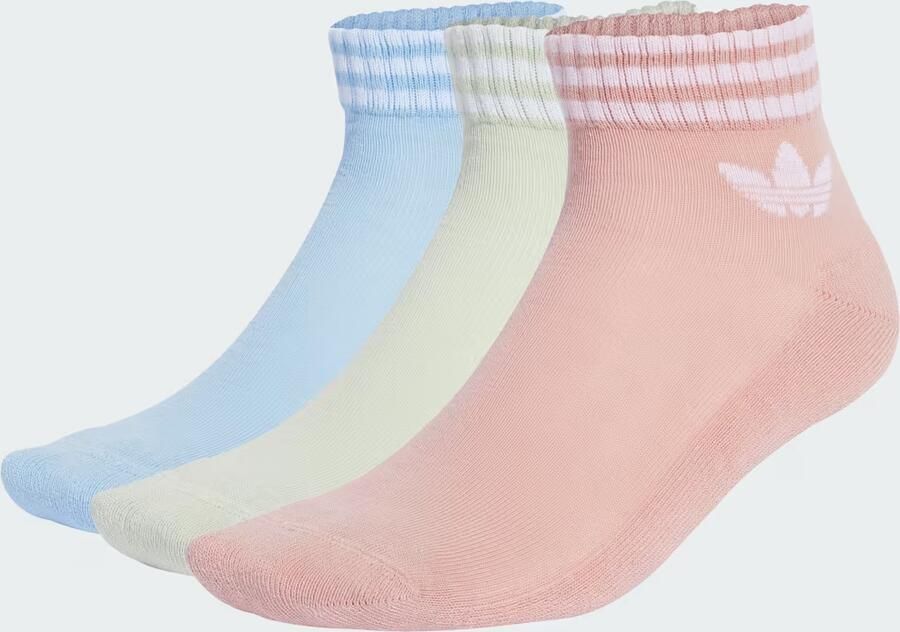 Adidas Originals 3 PACK 3-Stripes Ankle Socks Wo Sokken multicolor Maat 37-39 Kleding - Foto 5