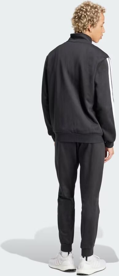 Adidas Sportswear Basic 3-Stripes Fleece Trainingspak Zwart- Heren Zwart - Foto 4