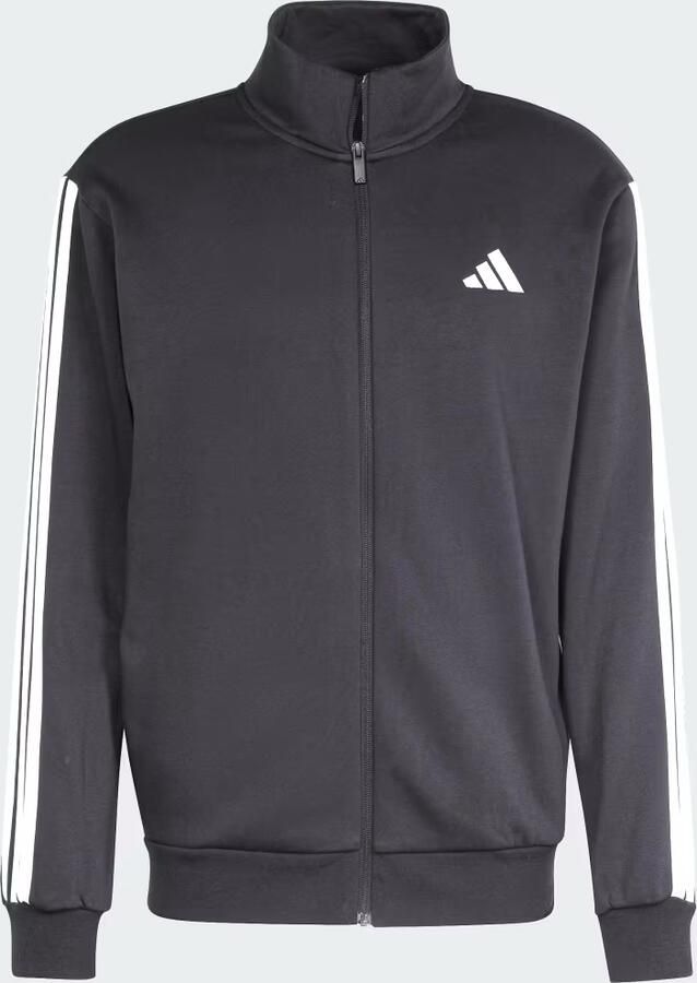 Adidas Sportswear Basic 3-Stripes Fleece Trainingspak Zwart- Heren Zwart - Foto 3