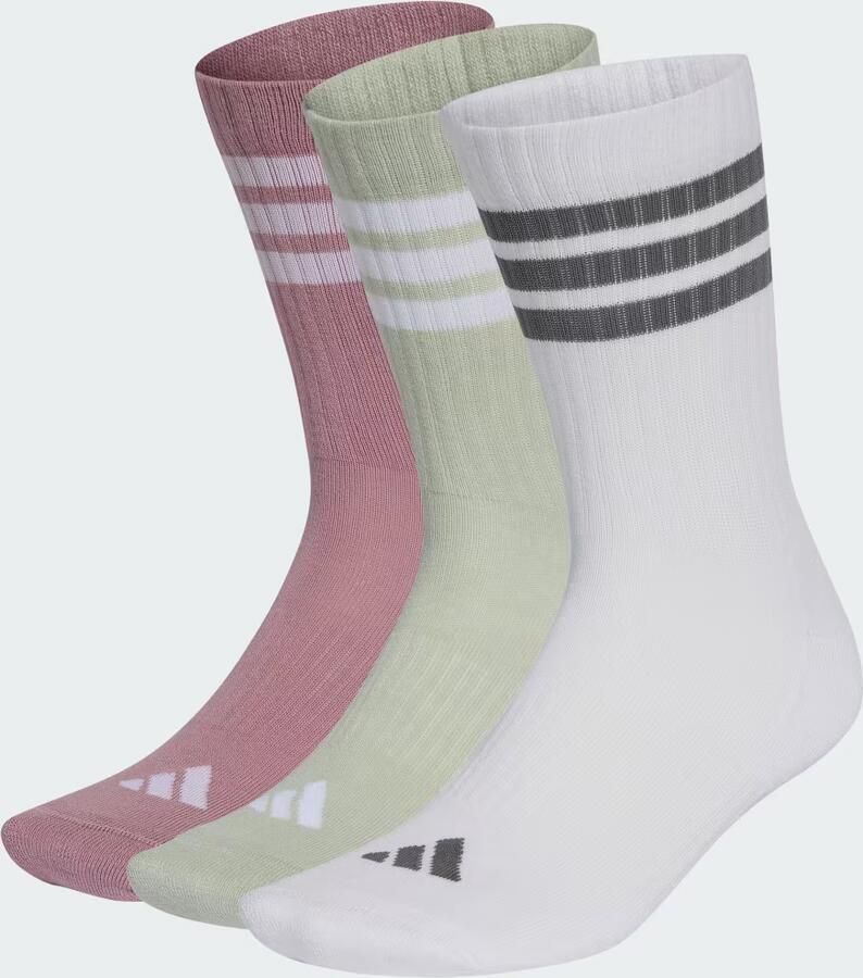 Adidas 3-STRIPES GEVOERDE SPORTSWEAR SOKKEN 3 PAAR