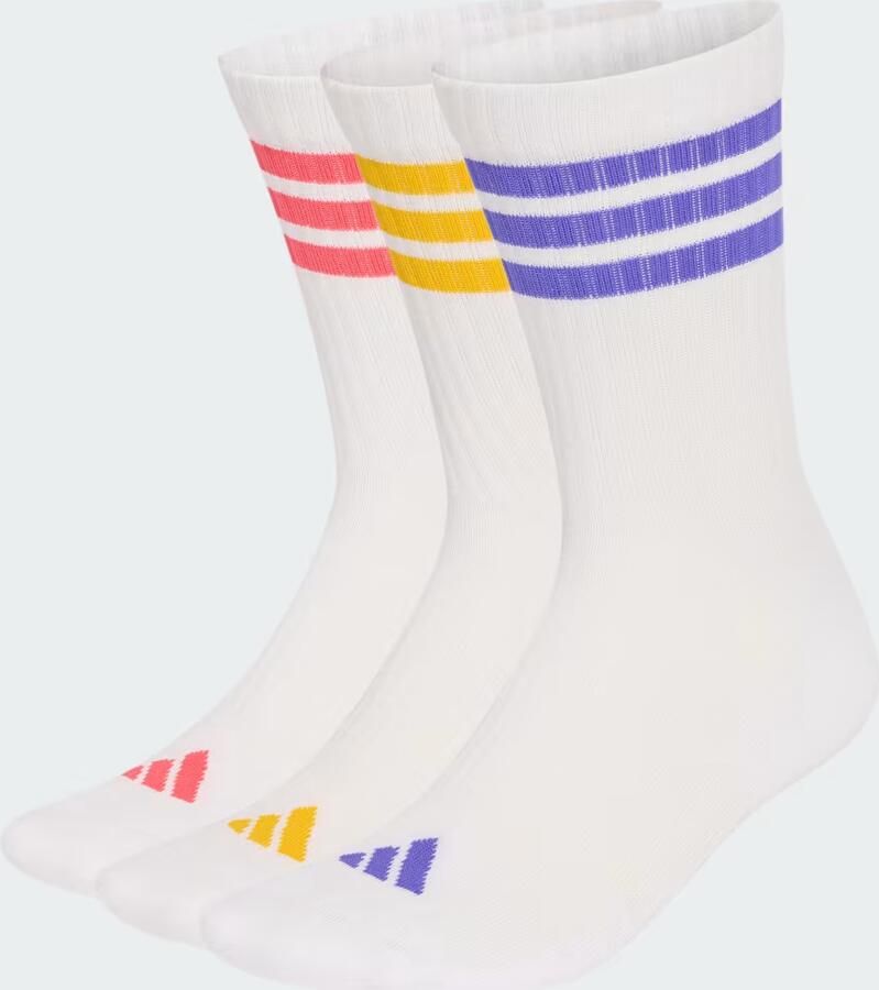 Adidas 3-STRIPES GEVOERDE SPORTSWEAR SOKKEN 3 PAAR