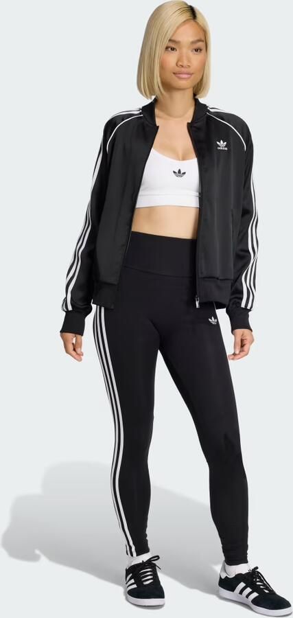 Adidas Originals 3-Stripes High Waist Leggings Zwart- Dames Zwart - Foto 6