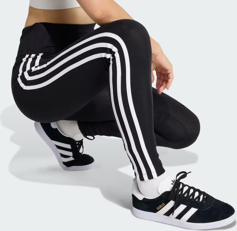 Adidas Originals 3-Stripes High Waist Leggings Zwart- Dames Zwart - Foto 3