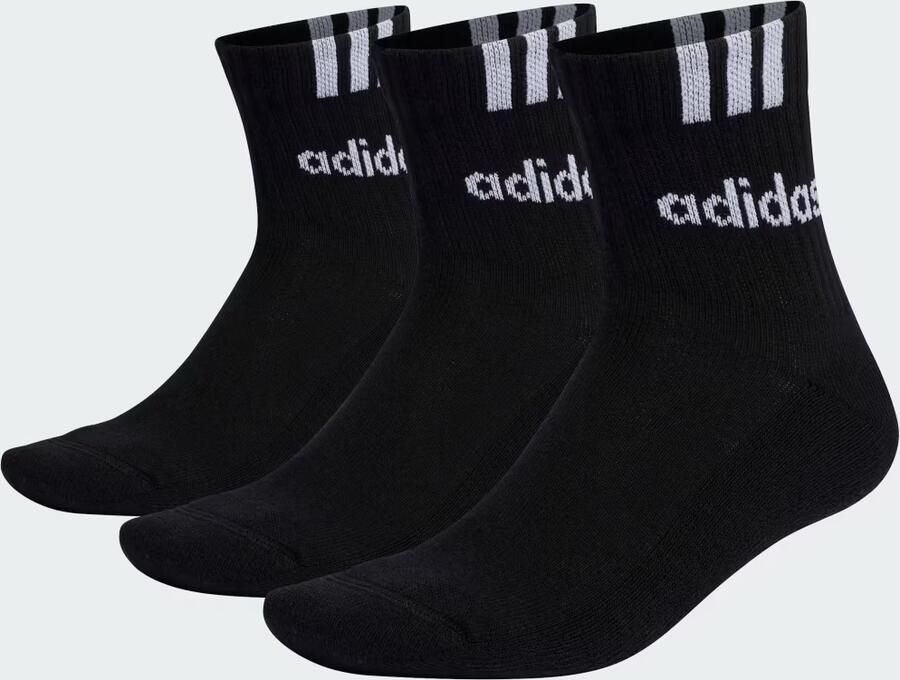 Adidas Sokken 3-Stripes Linear Half-Crew Cushioned Socks 3 Pairs