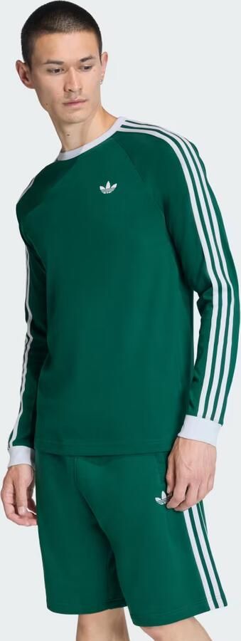 Adidas Originals 3-Stripes Long Sleeve T-Shirt Groen- Heren Groen - Foto 2
