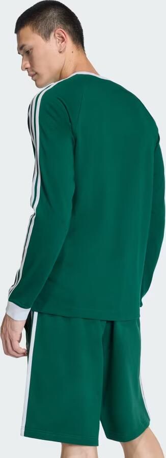 Adidas Originals 3-Stripes Long Sleeve T-Shirt Groen- Heren Groen - Foto 7