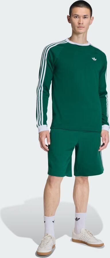 Adidas Originals 3-Stripes Long Sleeve T-Shirt Groen- Heren Groen - Foto 6