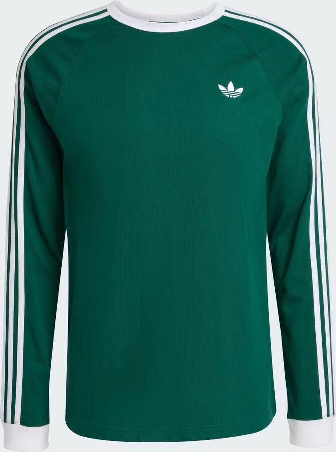 Adidas Originals 3-Stripes Long Sleeve T-Shirt Groen- Heren Groen - Foto 5