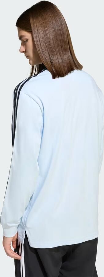 Adidas Originals 3 Stripes Rugby Long Sleeve Polo Shirt Blauw- Heren Blauw - Foto 7