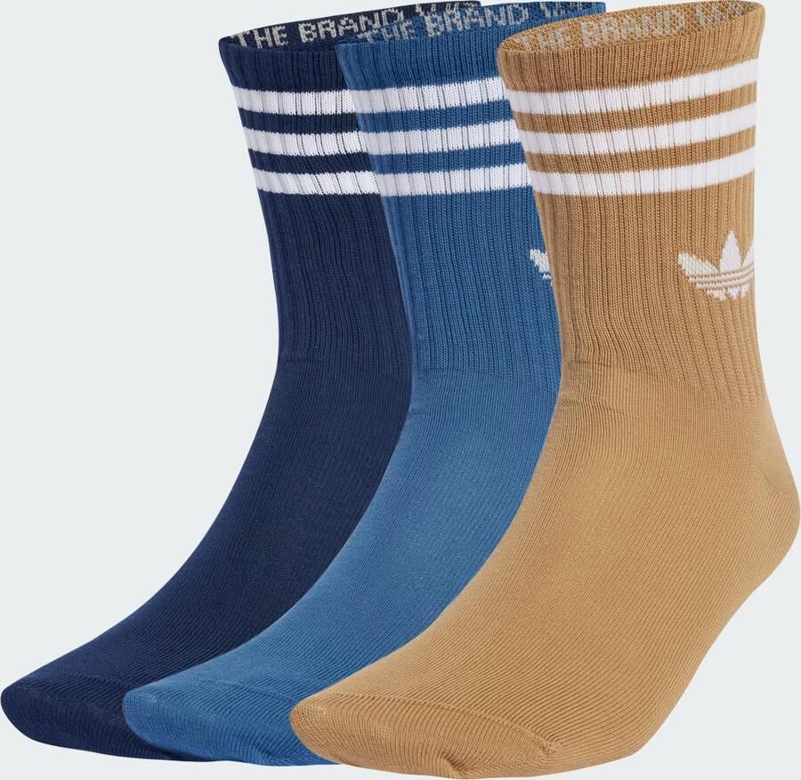 Adidas Originals Sokken met logostitching in een set van 3 paar model 'Crew'