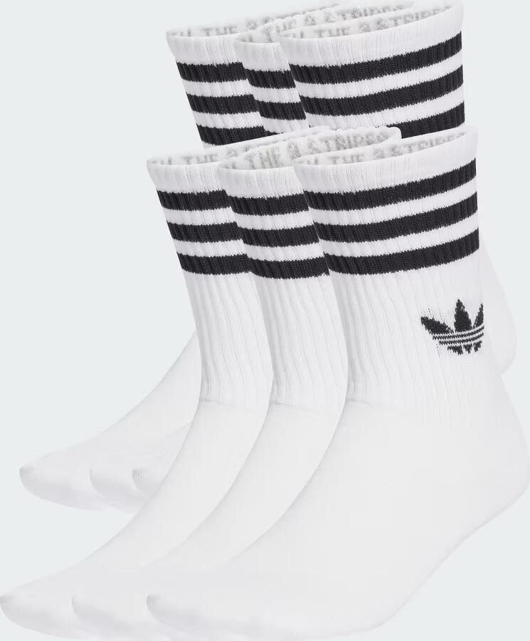 Adidas Originals Sokken met logostitching in een set van 6 paar model 'Crew'