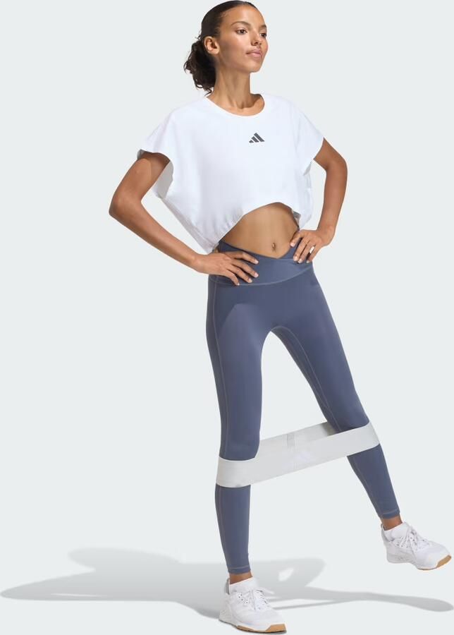 Adidas 3 Stripes Studio All Me 7 8 X-Over Legging - Foto 4