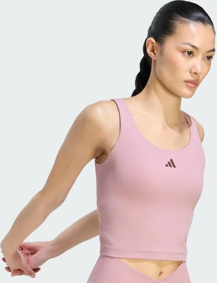Adidas 3-Stripes Studio All Me Light Support Tanktop - Foto 3