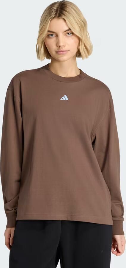Adidas 3 STRIPES STUDIO BOYFRIEND SHIRT MET LANGE MOUWEN