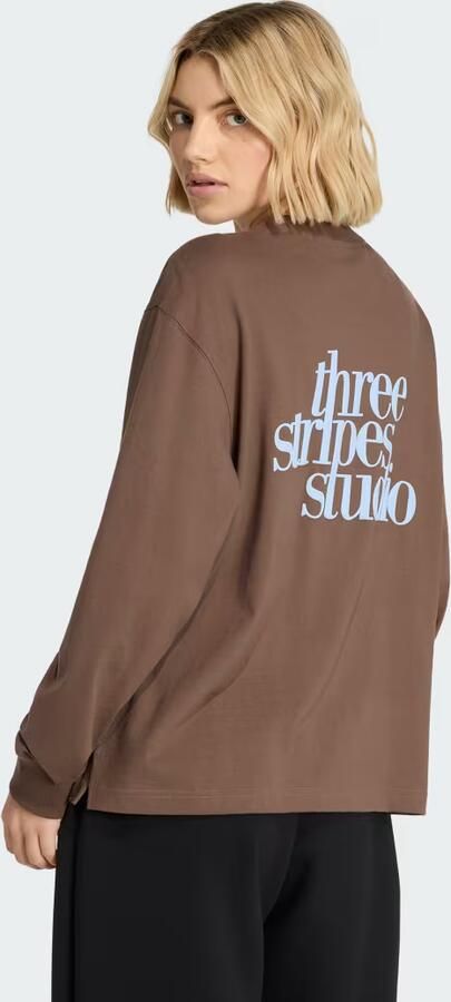 Adidas 3 STRIPES STUDIO BOYFRIEND SHIRT MET LANGE MOUWEN - Foto 6