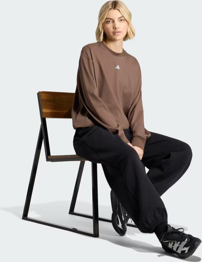 Adidas 3 STRIPES STUDIO BOYFRIEND SHIRT MET LANGE MOUWEN - Foto 3