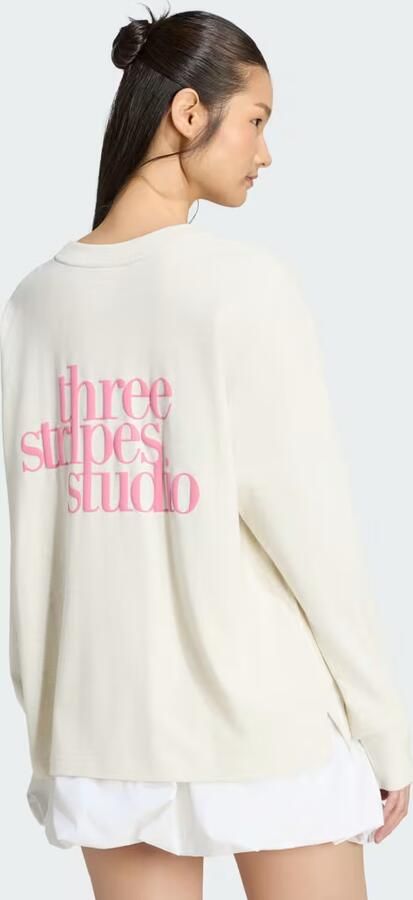 Adidas 3 STRIPES STUDIO BOYFRIEND SHIRT MET LANGE MOUWEN - Foto 6