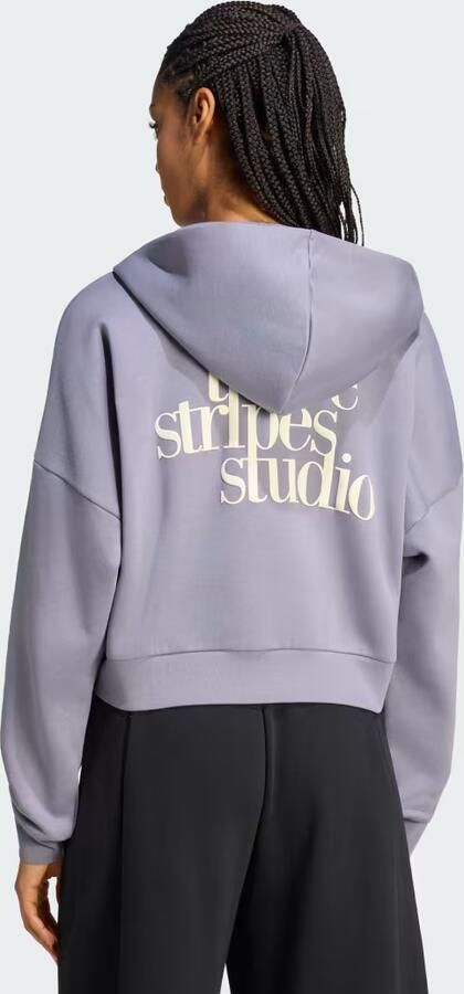 Adidas 3-Stripes Studio Sportjack met Capuchon - Foto 6