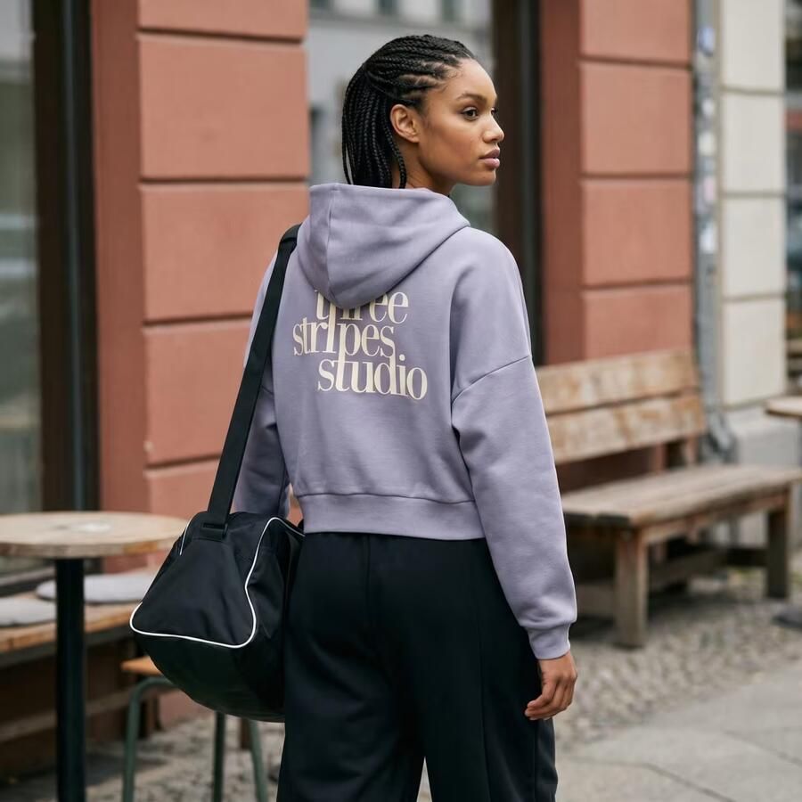 Adidas 3-Stripes Studio Sportjack met Capuchon - Foto 2