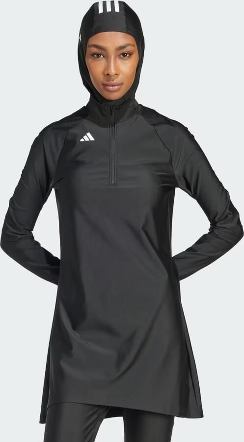 Adidas 3-Stripes Swim Longsleeve Zwart- Dames Zwart - Foto 6