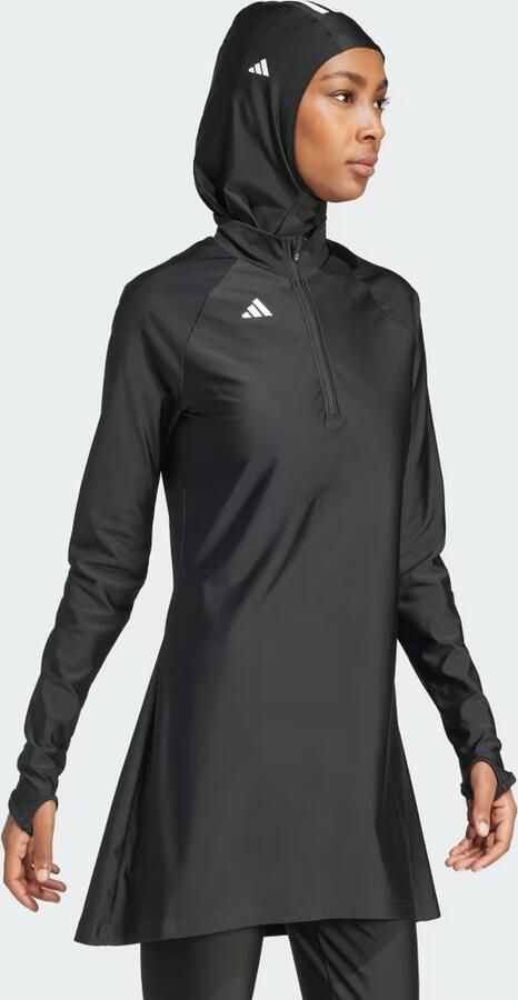 Adidas 3-Stripes Swim Longsleeve Zwart- Dames Zwart - Foto 4