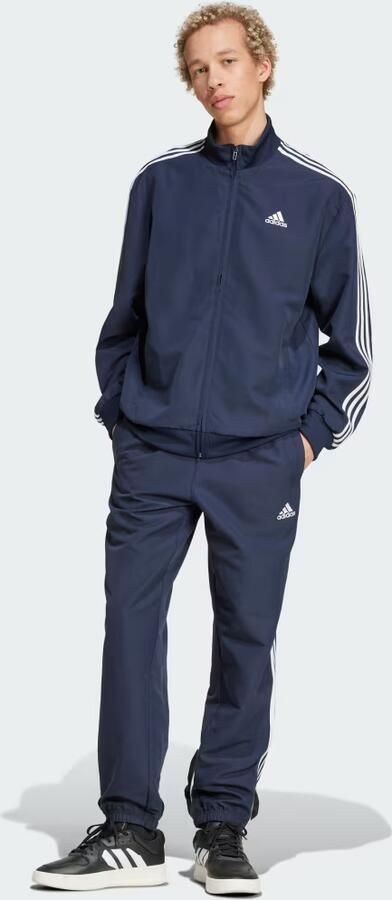 Adidas Sportieve Blauwe Geweven 3-Stripes Jumpsuit Blue Heren - Foto 7