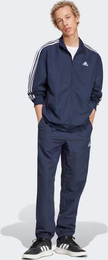 Adidas Sportieve Blauwe Geweven 3-Stripes Jumpsuit Blue Heren - Foto 4