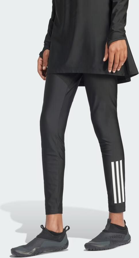 Adidas 3-Stripes Zwemlegging Zwart- Dames Zwart - Foto 6