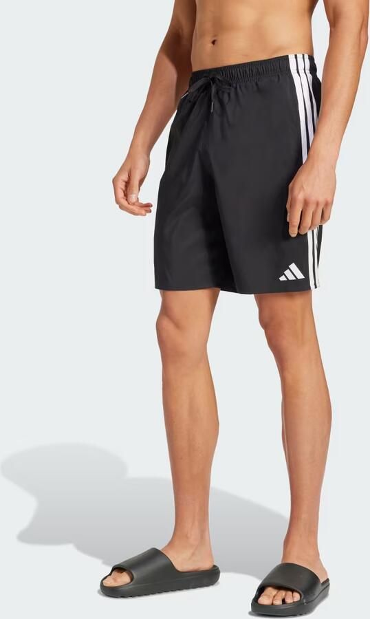 Adidas 3-Stripes Zwemshort 8-inch Zwart- Heren Zwart - Foto 6
