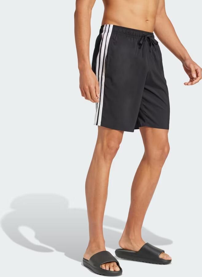 Adidas 3-Stripes Zwemshort 8-inch Zwart- Heren Zwart - Foto 2