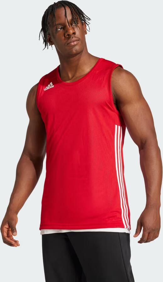 Adidas 3g speed reversible basketbaltanktop rood heren - Foto 3