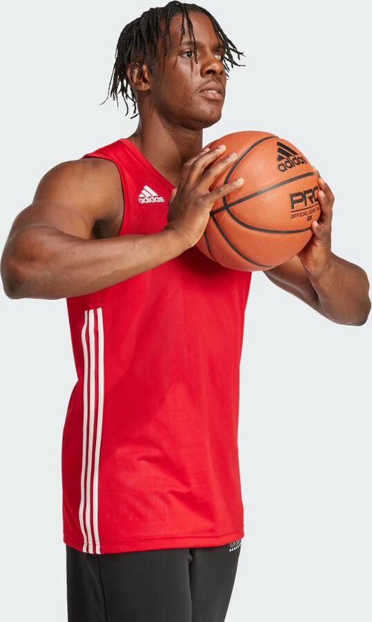 Adidas 3g speed reversible basketbaltanktop rood heren - Foto 2