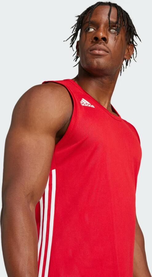 Adidas 3g speed reversible basketbaltanktop rood heren - Foto 4