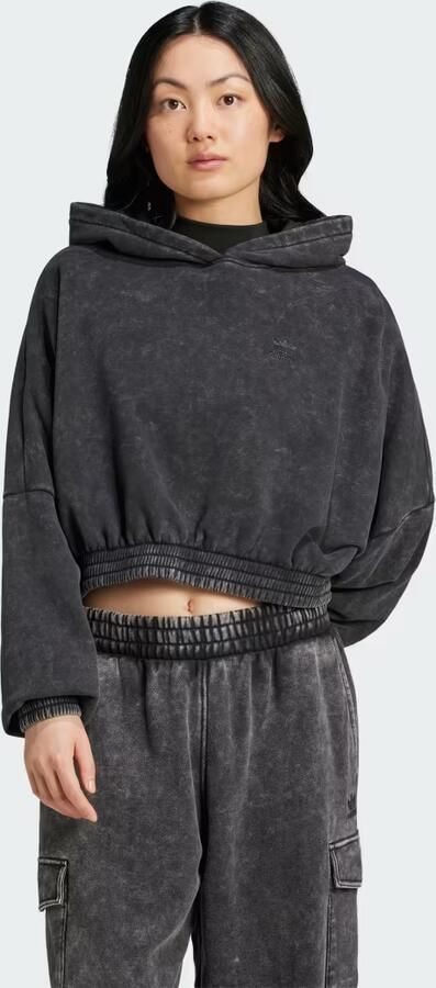 Adidas Acid-Wash Crop Hoodie