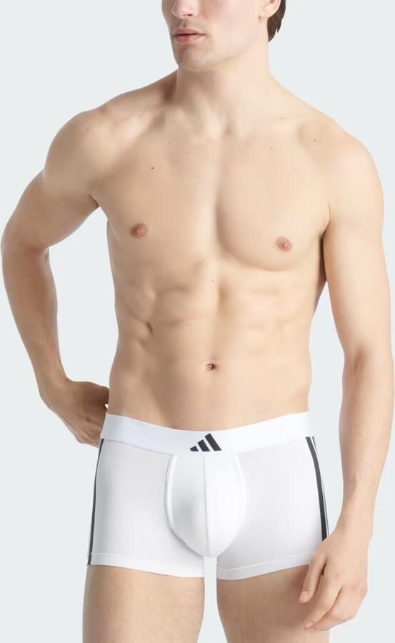 Adidas Sportswear Trunk Active Flex Cotton 3 Strepen flexibele 4-way stretch elastisch logoband zonder opening (Set van 2) - Foto 2