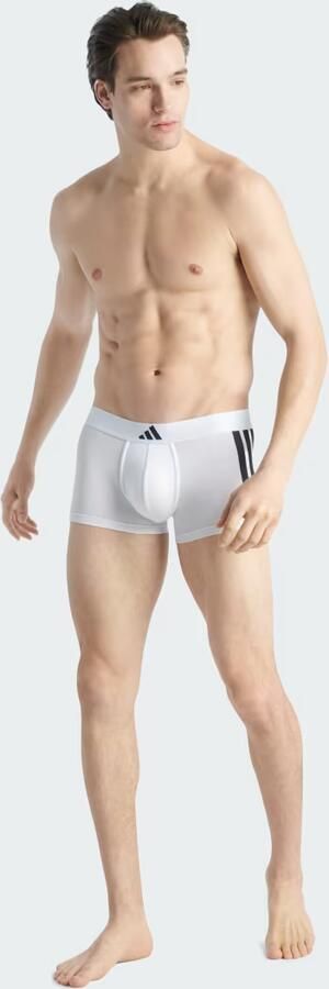 Adidas Sportswear Trunk Active Flex Cotton 3 Strepen flexibele 4-way stretch elastisch logoband zonder opening (Set van 2) - Foto 12