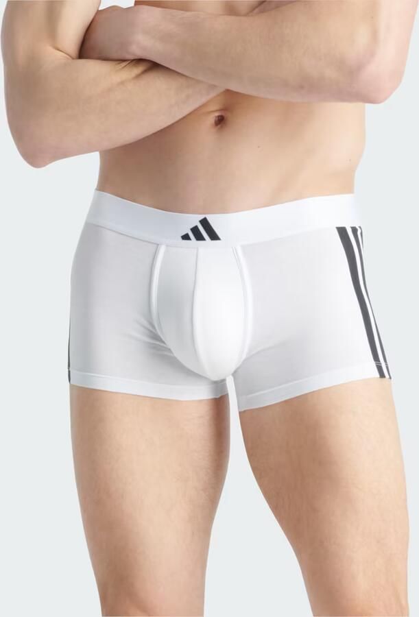 Adidas Sportswear Trunk Active Flex Cotton 3 Strepen flexibele 4-way stretch elastisch logoband zonder opening (Set van 2) - Foto 4