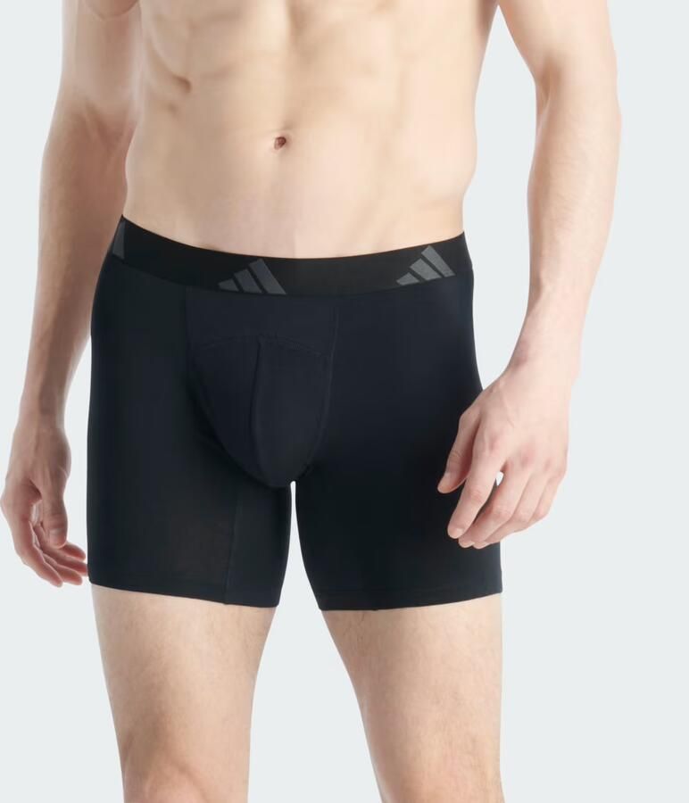 Adidas Sportswear Boxershort Active Flex Cotton Beluchte Mesh-Rugdeel en -Stap elastisch zonder Ingreep (Set van 2)