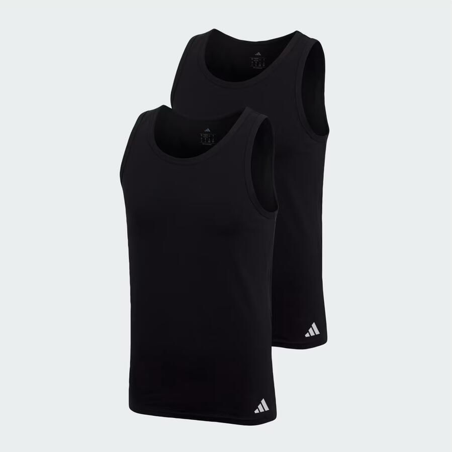 Adidas Sportswear Tanktop Active Flex Cotton Katoenmix elastisch ronde hals (Set van 2) - Foto 3
