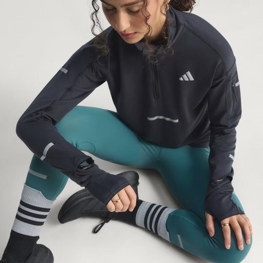 Adidas Adi365 CLIMAWARM+ Hardlooplongsleeve met Halflange Rits