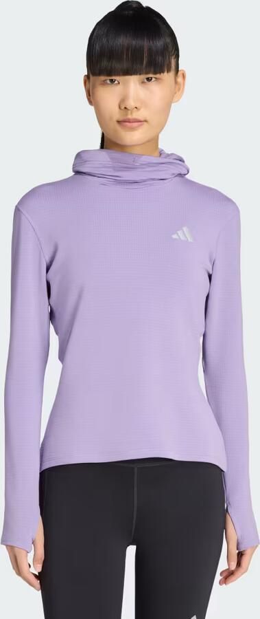 Adidas adi365 Running Essentials Winterised Hooded Sportjack met Lange Mouwen