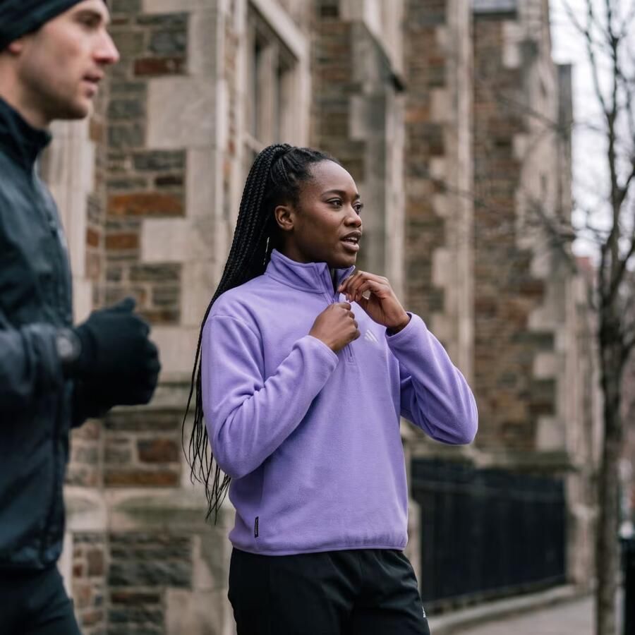 Adidas ADI365 Running Essentials Winterized Fleece Sweater met Halflange Rits - Foto 2