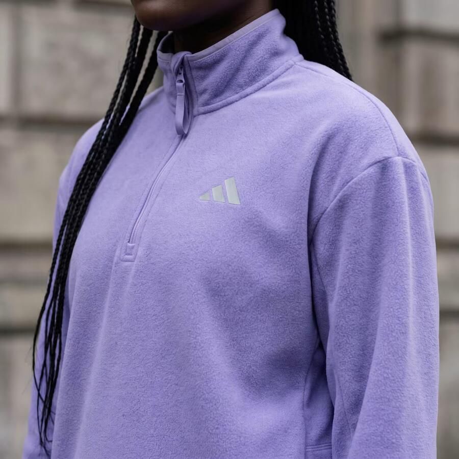 Adidas ADI365 Running Essentials Winterized Fleece Sweater met Halflange Rits - Foto 3