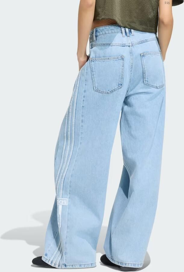Adidas ADIBREAK MID-RISE WIDE-LEG DENIM BROEK - Foto 4