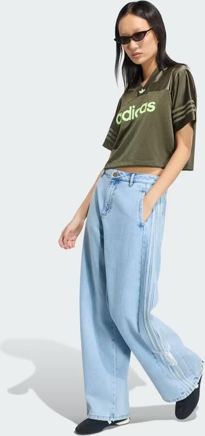 Adidas ADIBREAK MID-RISE WIDE-LEG DENIM BROEK - Foto 6