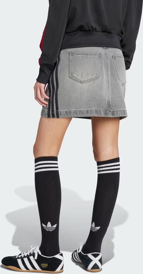 Adidas Originals Denim Mini Skirt Grijs- Dames Grijs - Foto 5