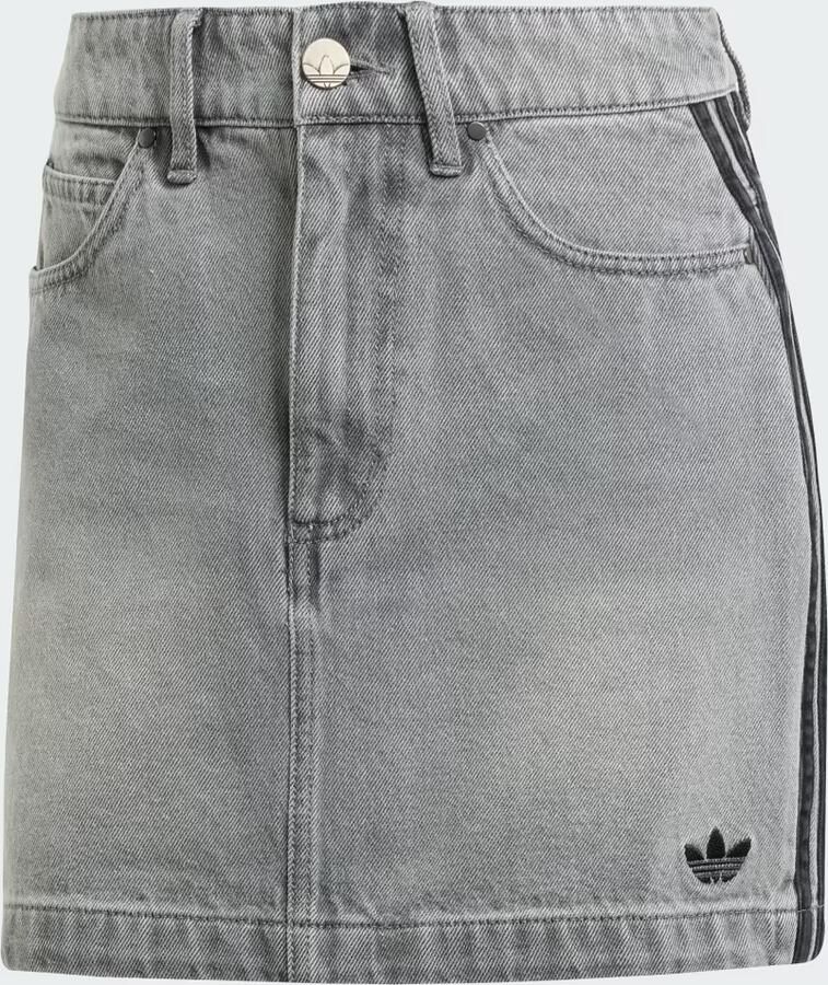 Adidas Originals Denim Mini Skirt Grijs- Dames Grijs - Foto 2