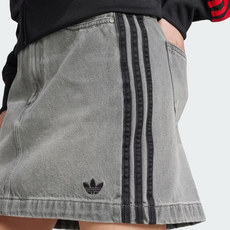 Adidas Originals Denim Mini Skirt Grijs- Dames Grijs