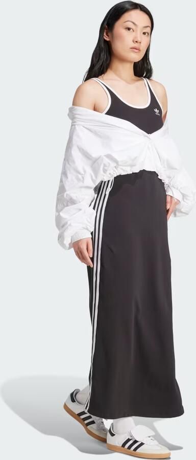 Adidas Originals Adicolor 3-Stripes Maxi Tank Jurk Zwart- Dames Zwart - Foto 6