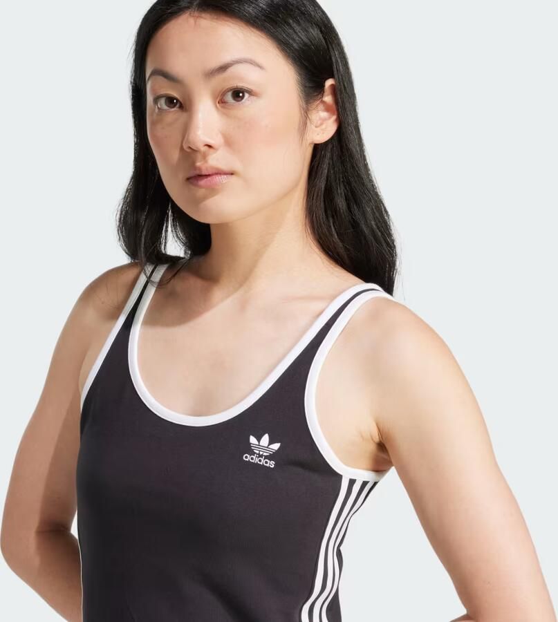 Adidas Originals Adicolor 3-Stripes Maxi Tank Jurk Zwart- Dames Zwart - Foto 2
